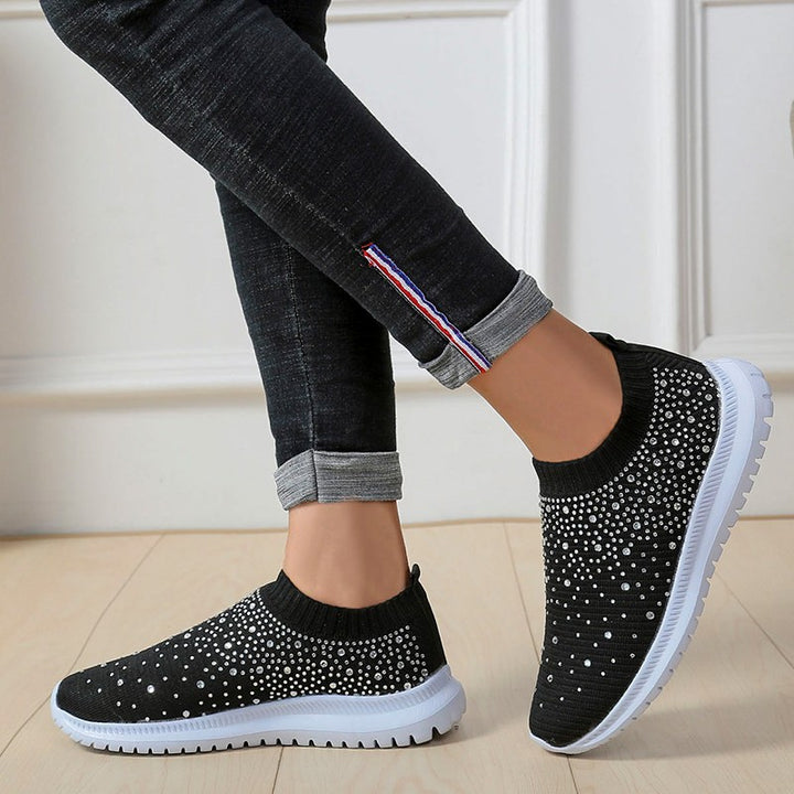 Ladies Sparkling Comfort Slippers Lune London
