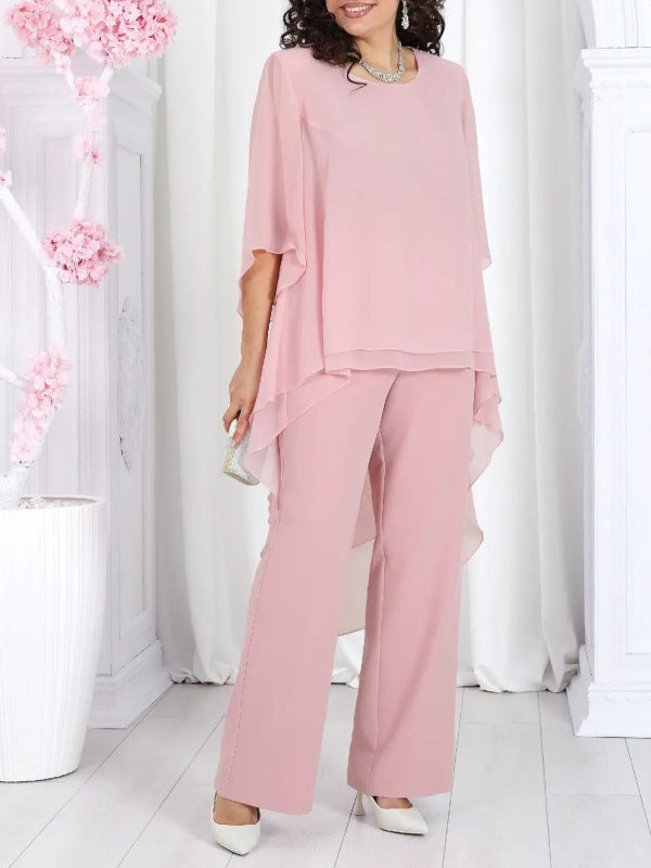 Tunique élégante pour femmes avec superposition transparente et pantalons élégants Chic & Stil