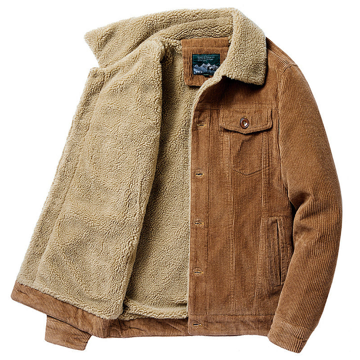 Corduroy jacket for men with stylish Sherpa lining Lune London