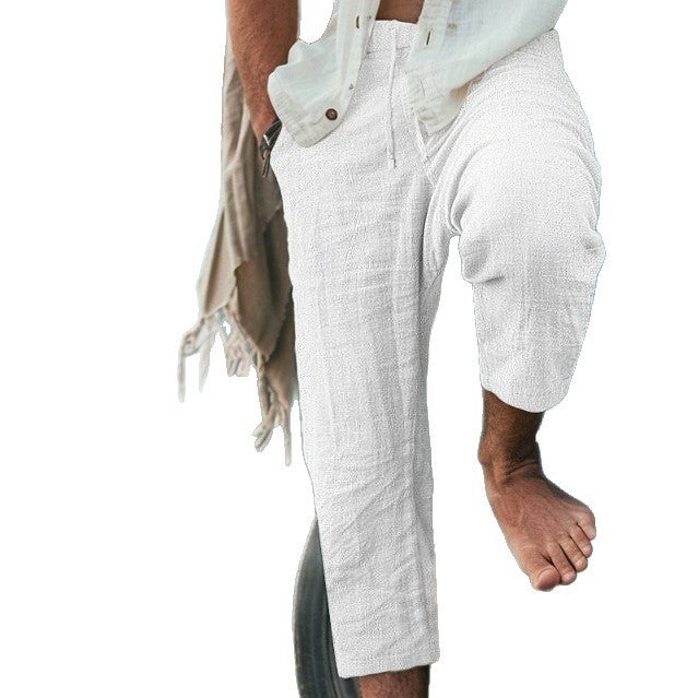 Chino pants for men with a relaxed fit and elastic waistband Lune London