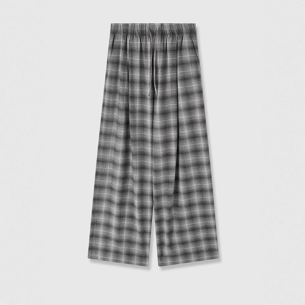 Pantalons à carreaux amples pour femmes avec taille élastique Chic & Stil