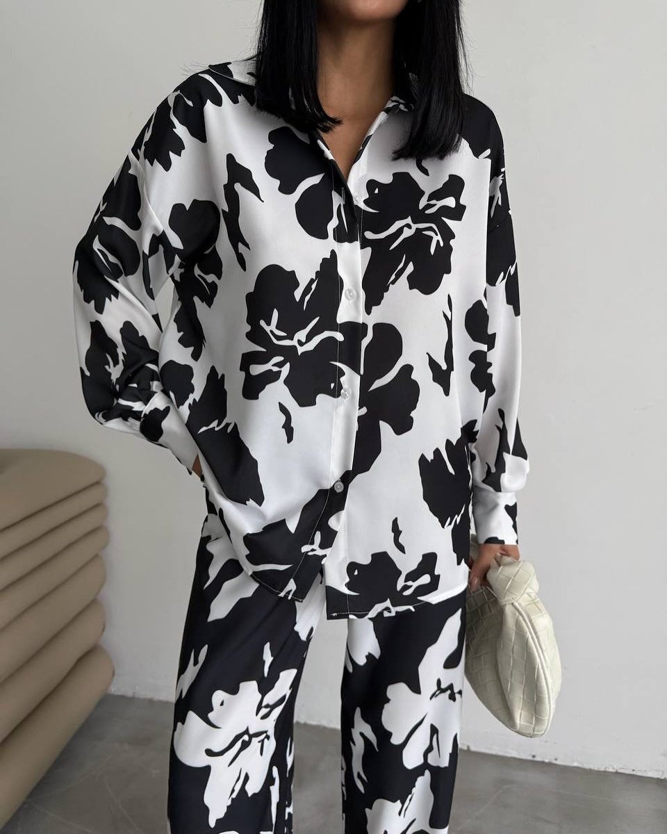 Ladies elegant satin blouse Lune London
