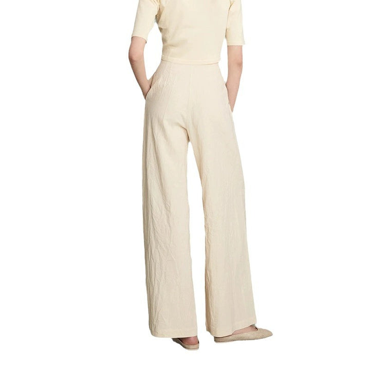 Pantalons plissés amples pour femmes Chic & Stil