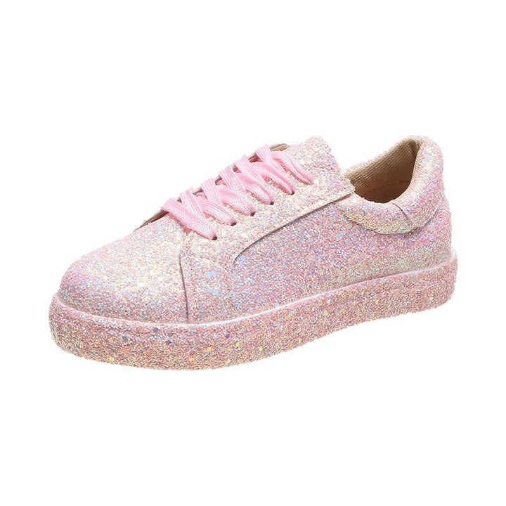 Ladies Casual Glitter Sneakers with Breathable Sole and Slip-Resistant Design Lune London