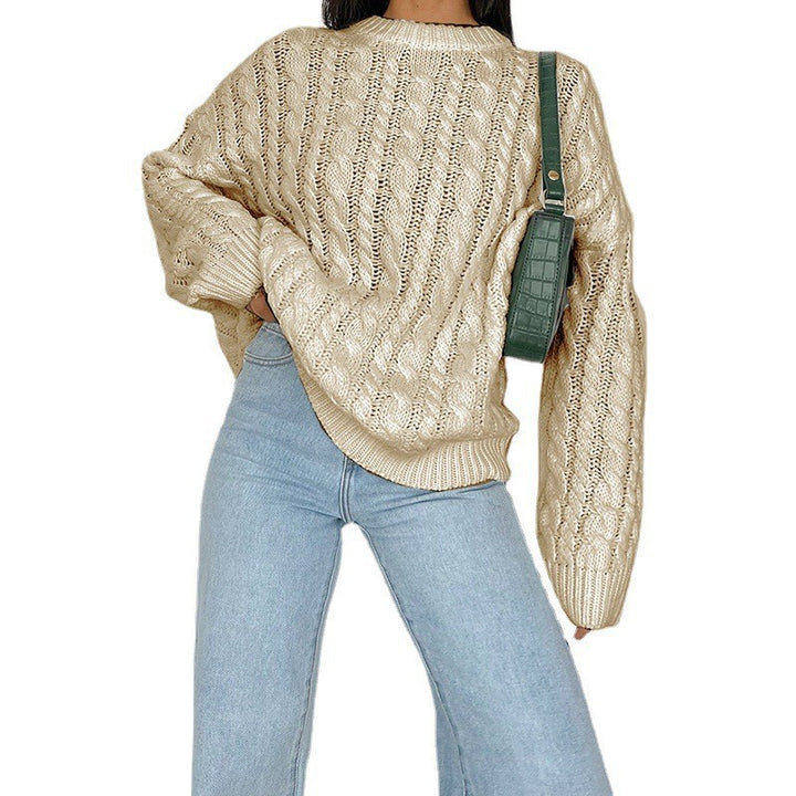 Chunky knit sweater for women with a refined twisted pattern in soft material Lune London