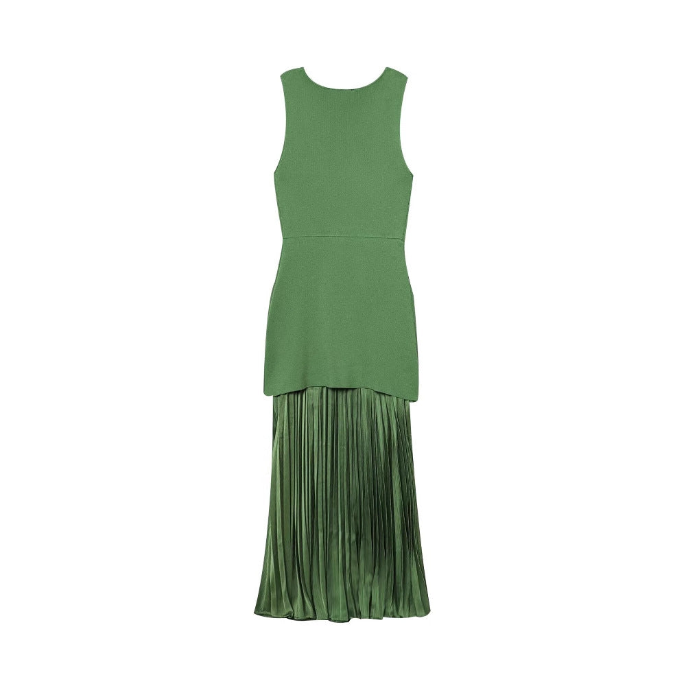 Maxi dress for women with pleated skirt and fitted top Chic und Stil
