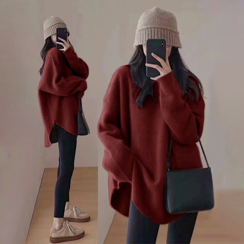 Lune London | Women's Pullover Autumn Mid-Length Oversized Pullover