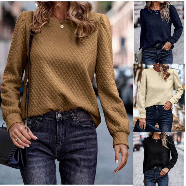 Lune London | Women's Structured Sweater with Puff Sleeve Details