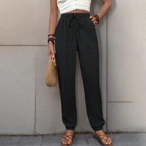 Casual women's pants with a relaxed fit and adjustable drawstring Lune London