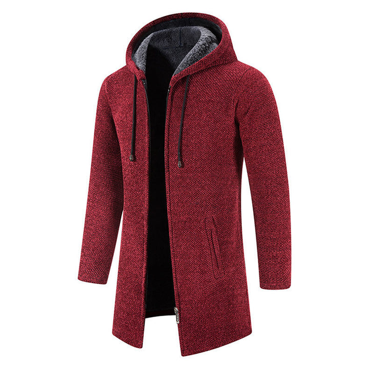 Premium fleece jacket for men, hooded and with side pockets Lune London