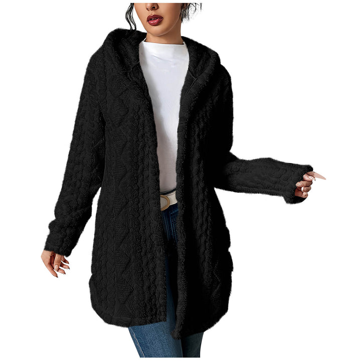 Ladies Cozy Hoodie Cardigan with Soft Fleece Lune London
