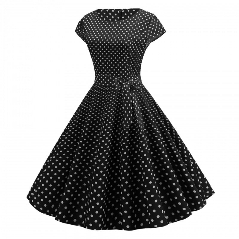 Robe évasée pour femmes avec des pois et une coupe élégante Chic & Stil