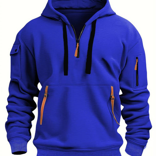 Men's functional hoodie with trendy zip pockets Lune London