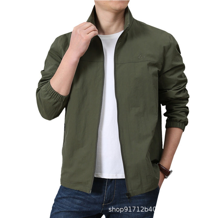 Men's transitional jacket with high collar and elastic cuffs Lune London