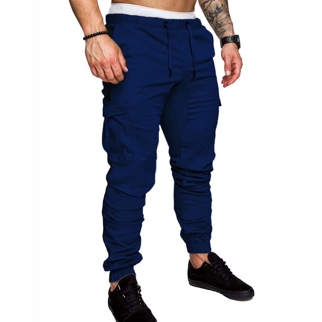 Cargo jogger pants for men with elastic waistband and practical pockets Lune London