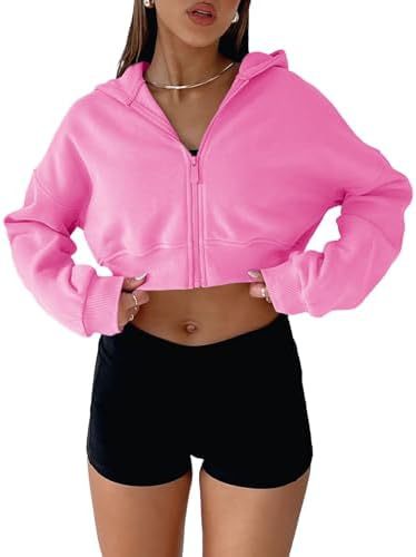 Ladies trendy cropped hoodie Lune London