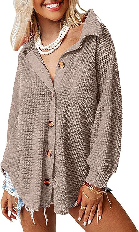 Casual button jacket for women in Waffle fabric Lune London