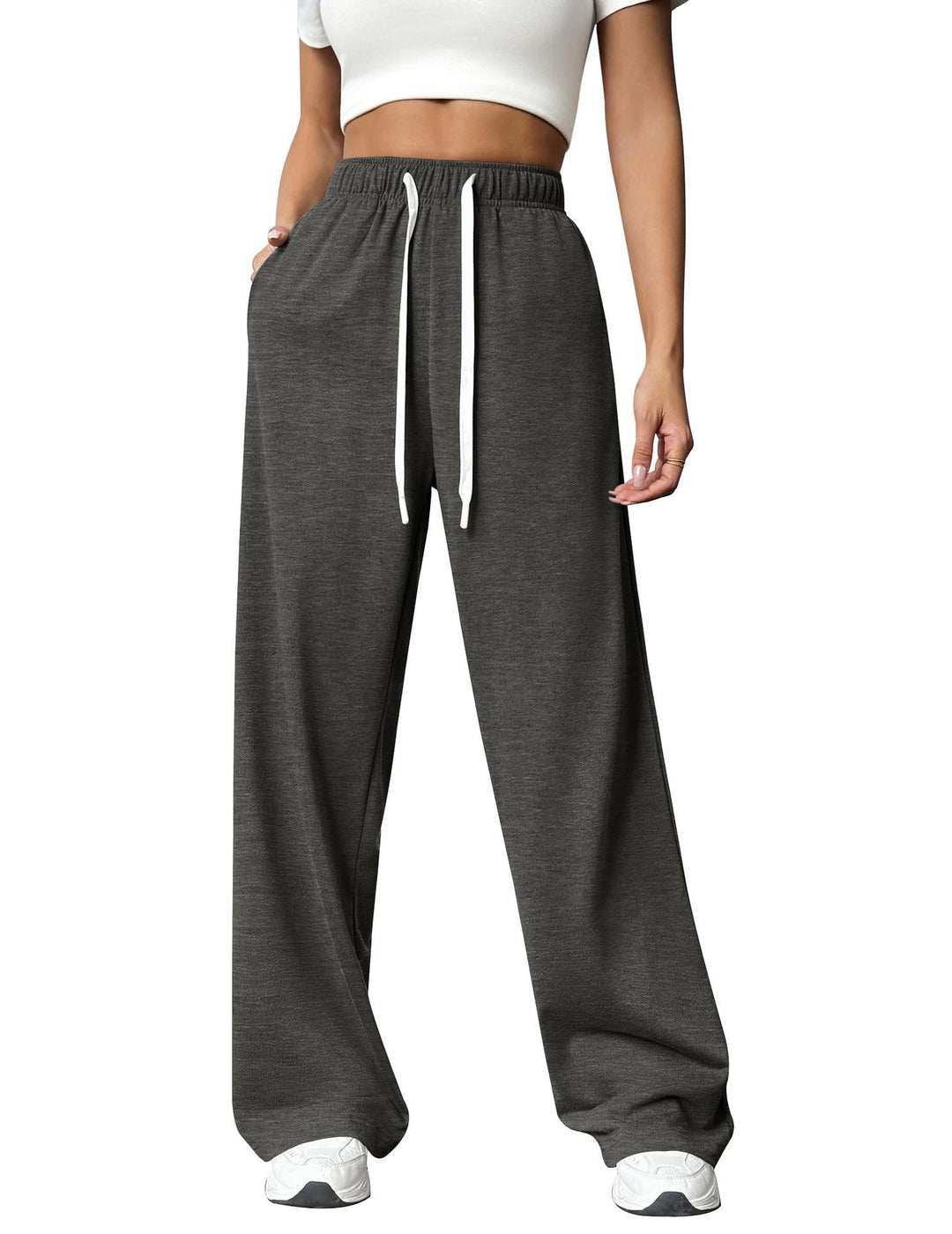 Women Comfortable Loose-Fitting Leisure Pants with Elastic Waist Chic & Stil