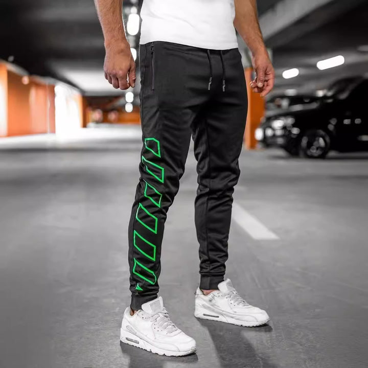 Slim fit sporty jogger pants for men with side zipper Lune London