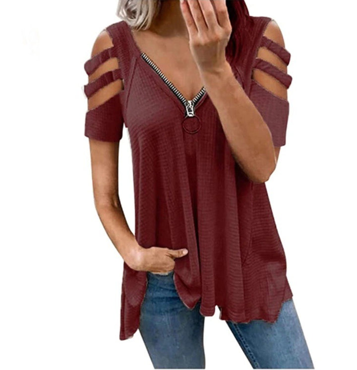 Ladies knit sweater with trendy cut-out sleeves Lune London