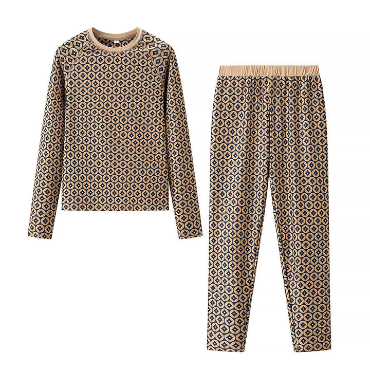 Breathable cotton women's pajama set with versatile pattern Lune London