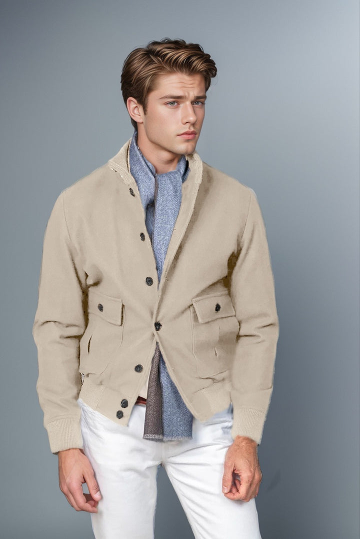 Casual and structured cotton jacket for men with practical pockets Lune London