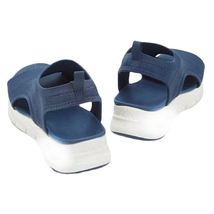 Breathable heeled sandals for women with elastic upper and cushioned insole Lune London