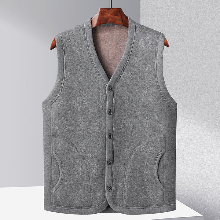 Ladies Elegant Fleece Gilet with Button Placket and Practical Pockets Lune London