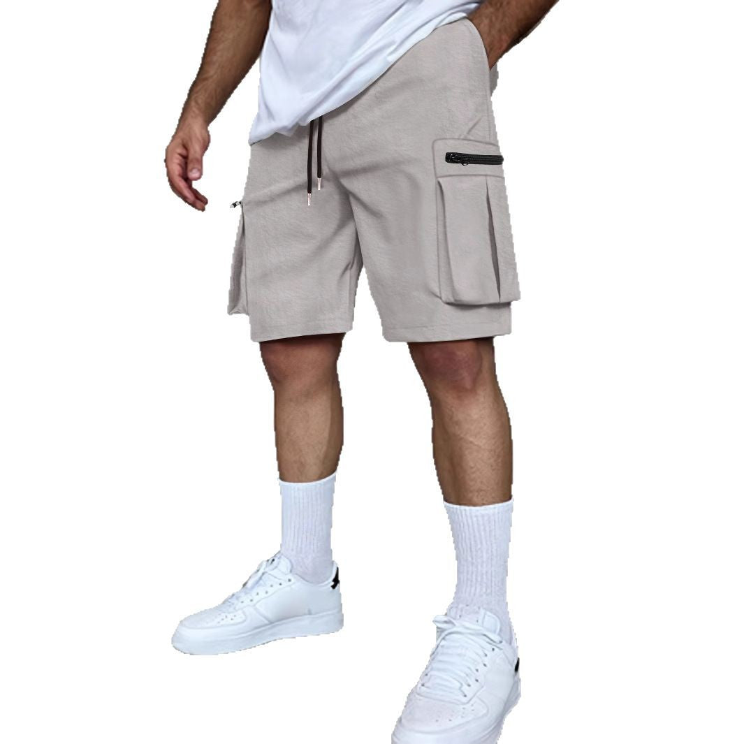 Shorts cargo utilitaires pour hommes avec poches à fermeture éclair Lune London