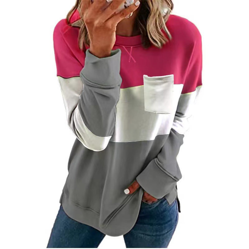 Women Casual Sweatshirt with Stylish Color Block Design Lune London