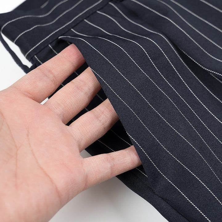 High-waisted fabric pants for women with an elegant striped pattern Lune London