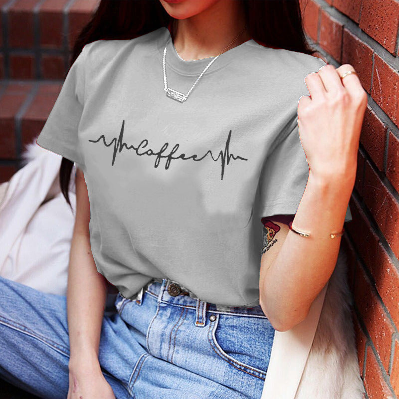 T-shirt pour femmes avec lettrage créatif et coupe décontractée Chic & Stil
