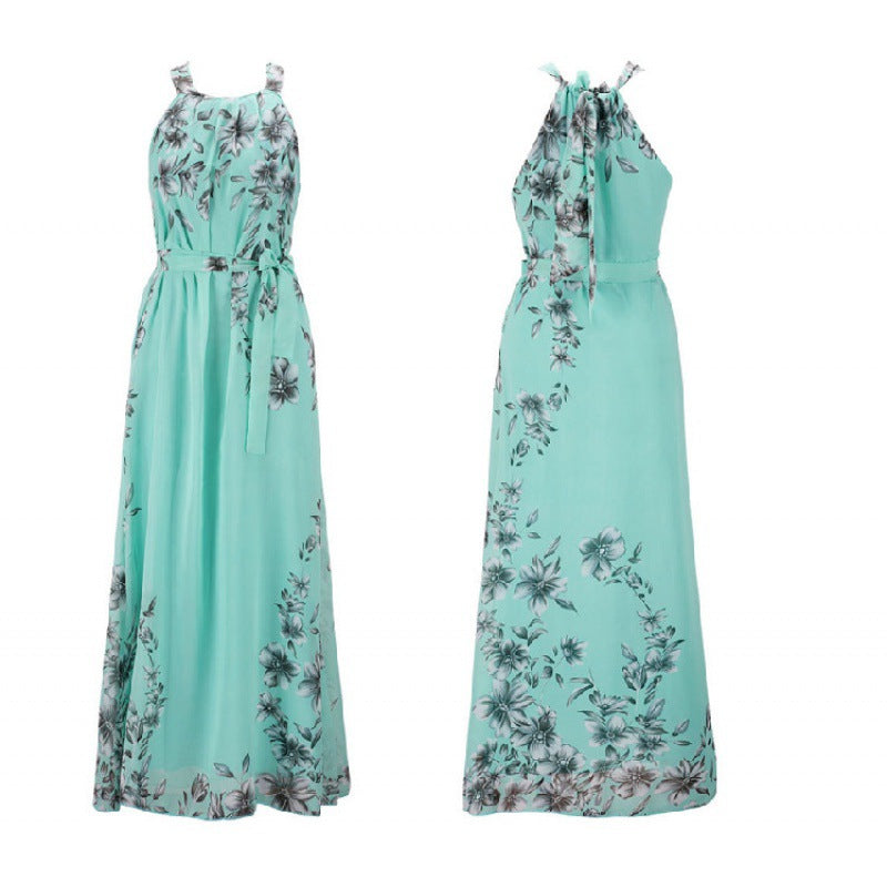 Robe maxi femme avec design floral et décolleté décontracté Chic & Stil