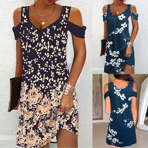 Women Mini Dress Floral Off-Shoulder Lune London
