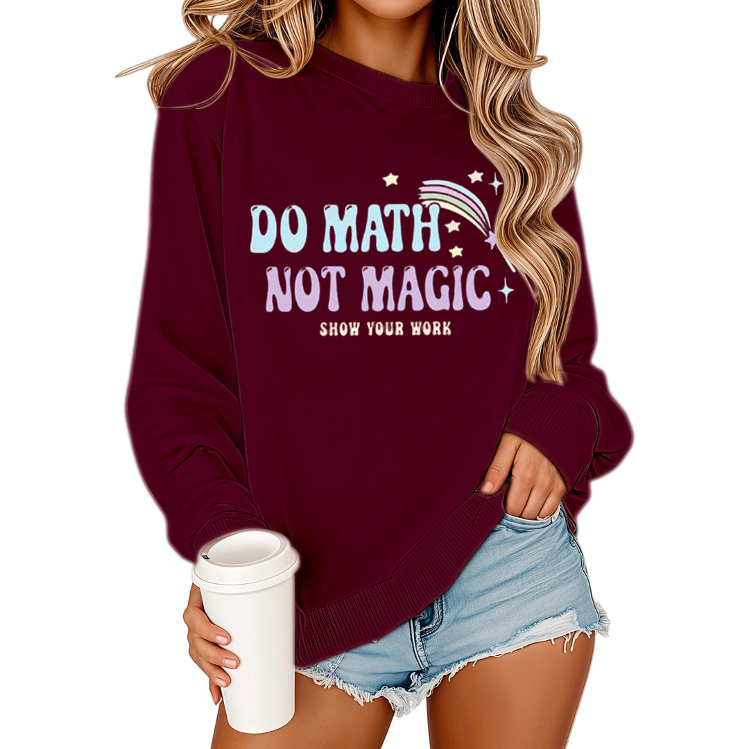 Sweatshirt femme avec impression mathématique motivante et coupe décontractée Chic & Stil