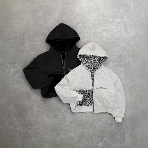 Veste en polaire pour femme avec doublure réversible au design animalier Chic & Stil