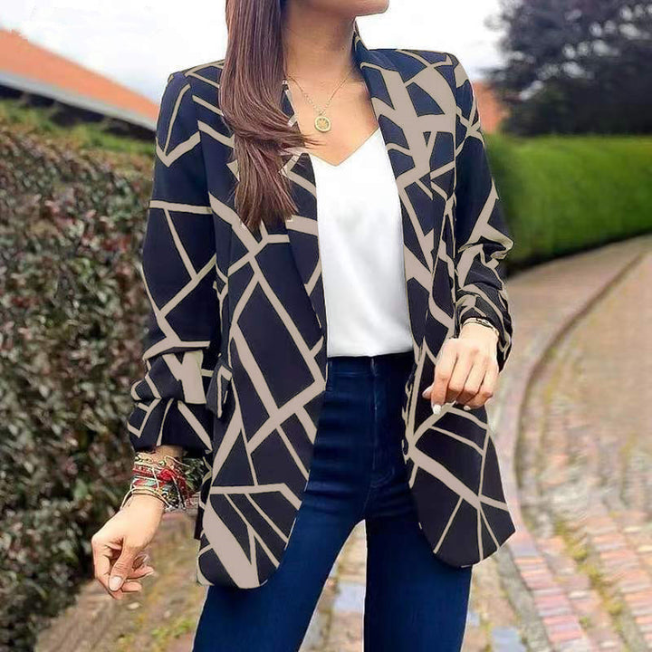 Women's jacket with a modern geometric pattern and a relaxed fit Lune London