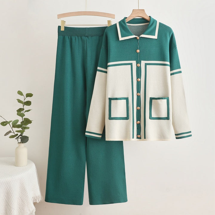 Women's Comfortable Knit Loungewear Set with Pockets Lune London