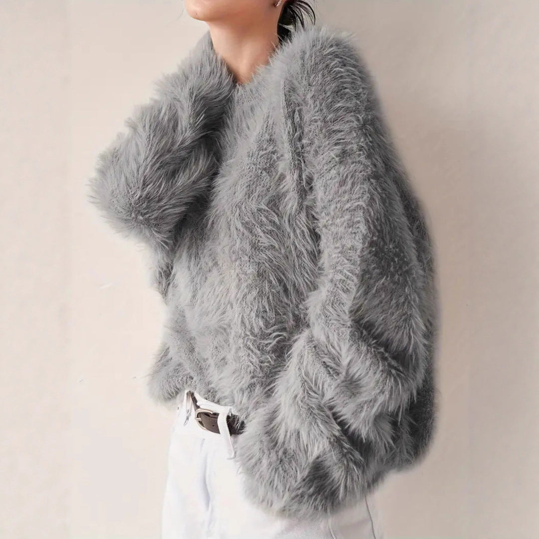 Ladies soft sweater with soft material and chic trendy design