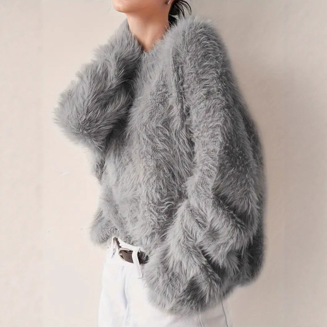 Women's Fluffy Sweater with Soft Material and Fashionable Design Lune London