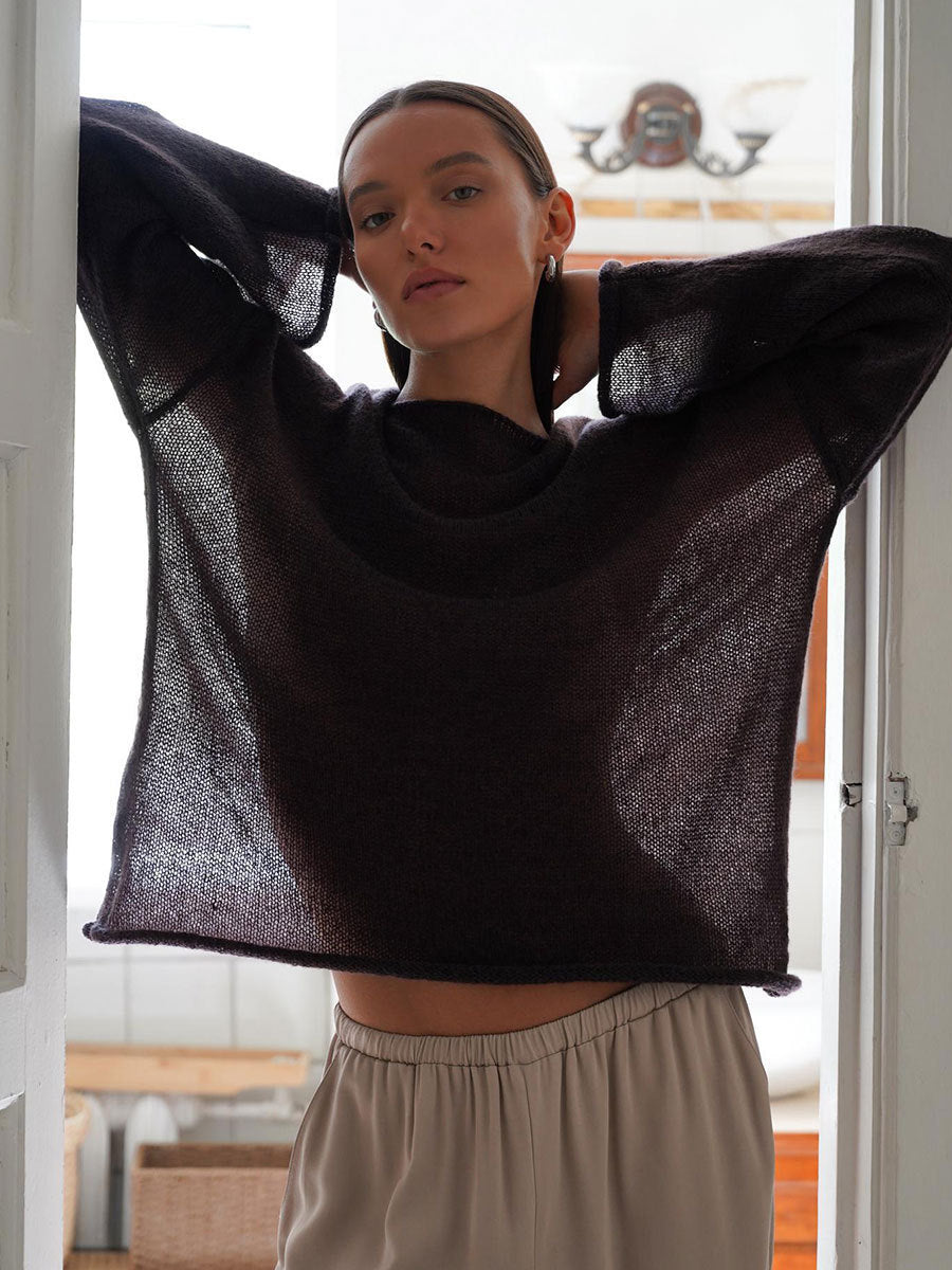 Pull en tricot léger pour femmes avec coupe ample Chic & Stil