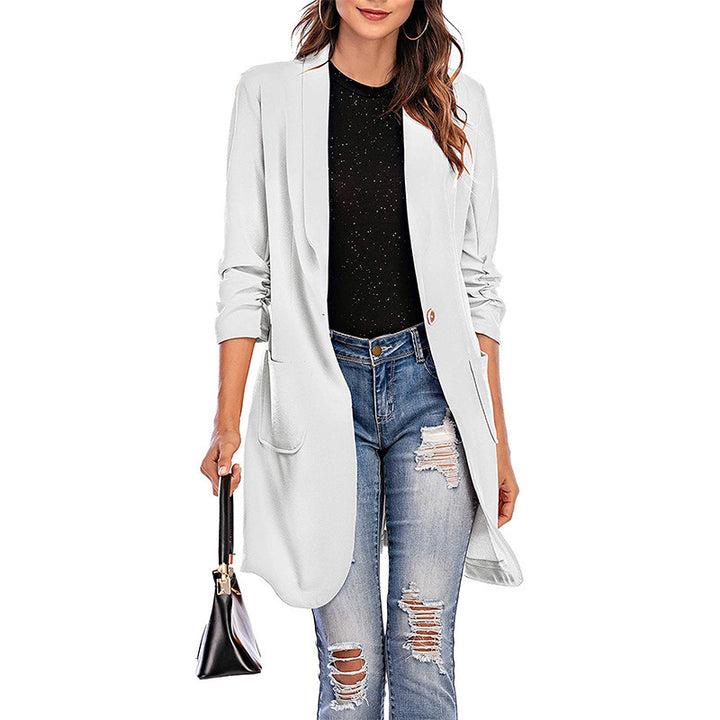 Lune London fitted longline blazer for women