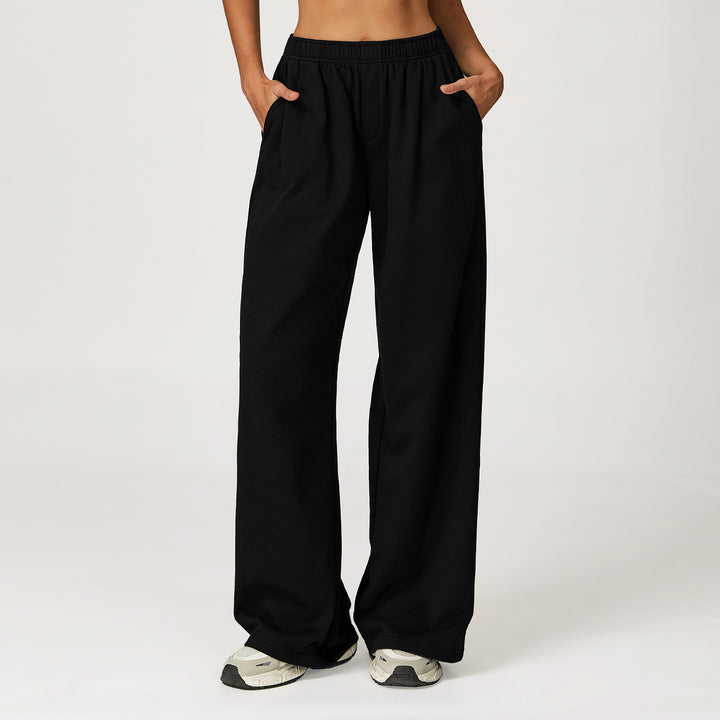 Pantalon décontracté pour femmes avec taille élastique et coupe ample Chic & Stil