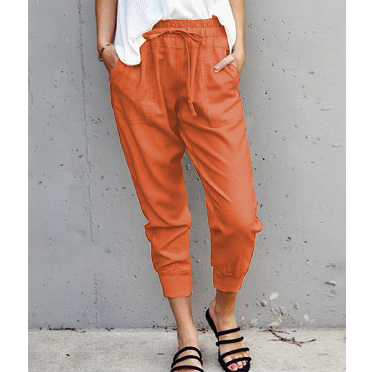 Comfortable leisure pants for women with elastic waistband Lune London