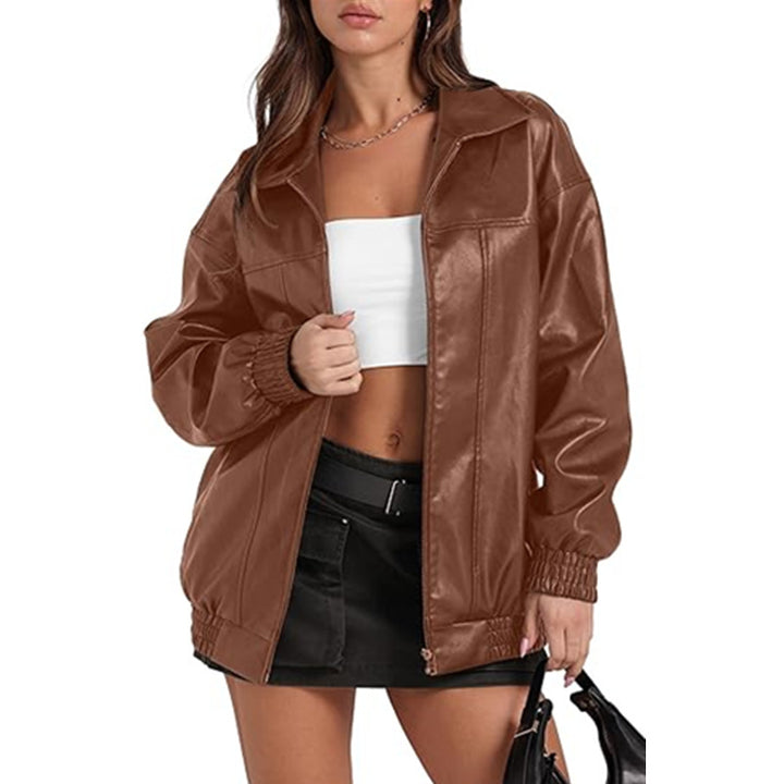 Ladies casual oversized jacket with elastic cuffs and practical pockets Lune London