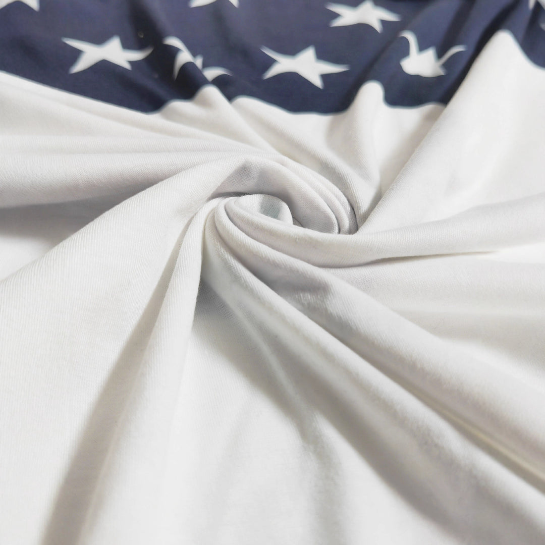 Ladies casual sweatshirt with star design and flag pattern Lune London