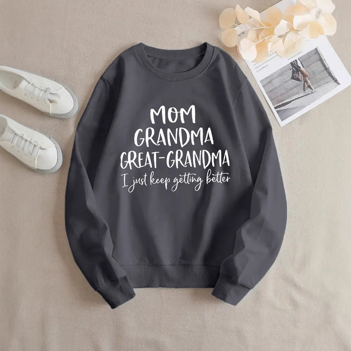 Sweat-shirt femme avec imprimé familial créatif et coupe confortable Chic & Stil
