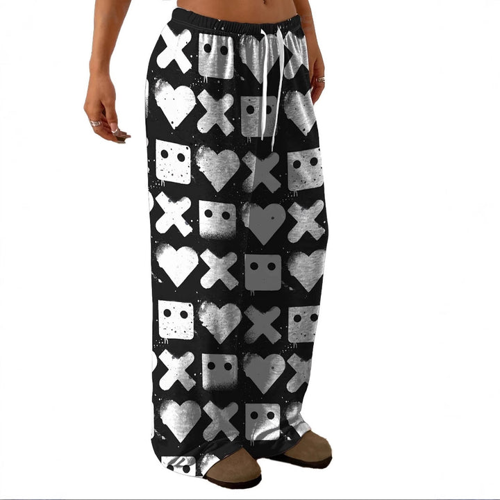 Lune London women's patterned lounge pants with elastic waistband and deep pockets