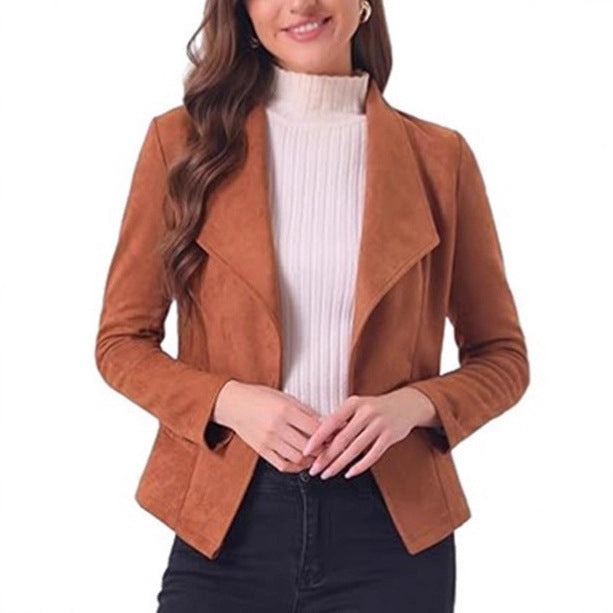 Dames Élégant Blazer en Suède Lune London