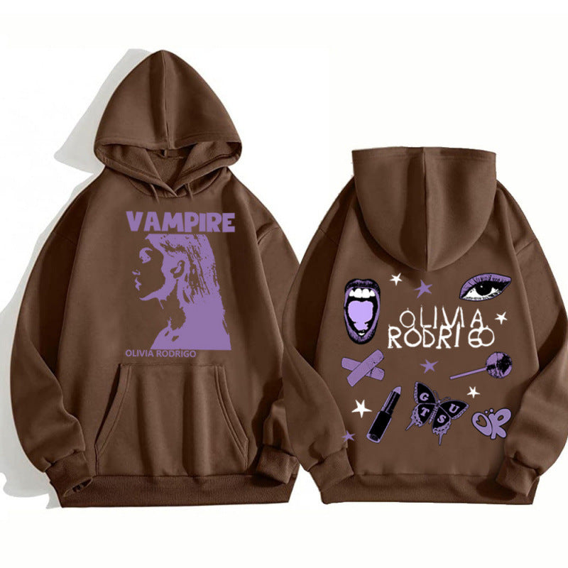 Women's hoodie with artistic vampire print and oversized fit Lune London